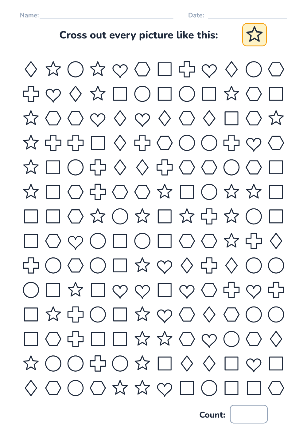 Find and cross out (hard, printable)