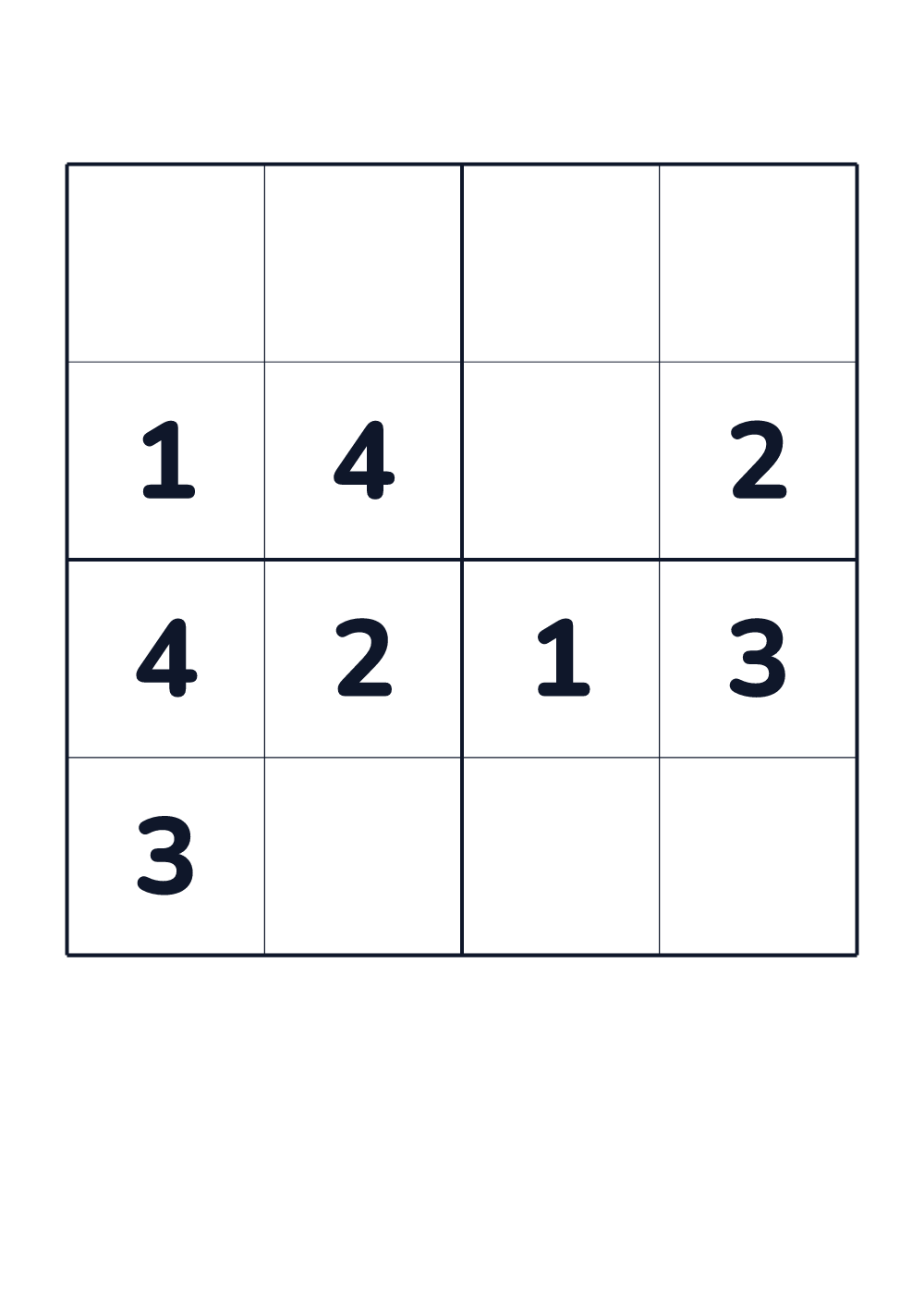 Sudoku for kids — easy #675