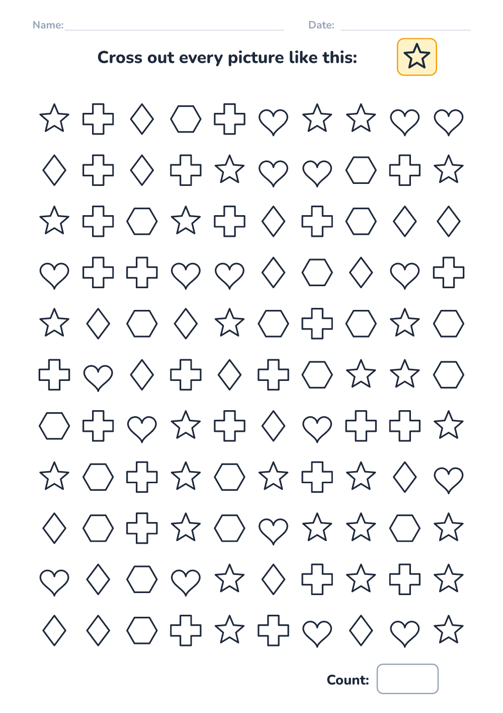 Find and cross out (medium, printable)