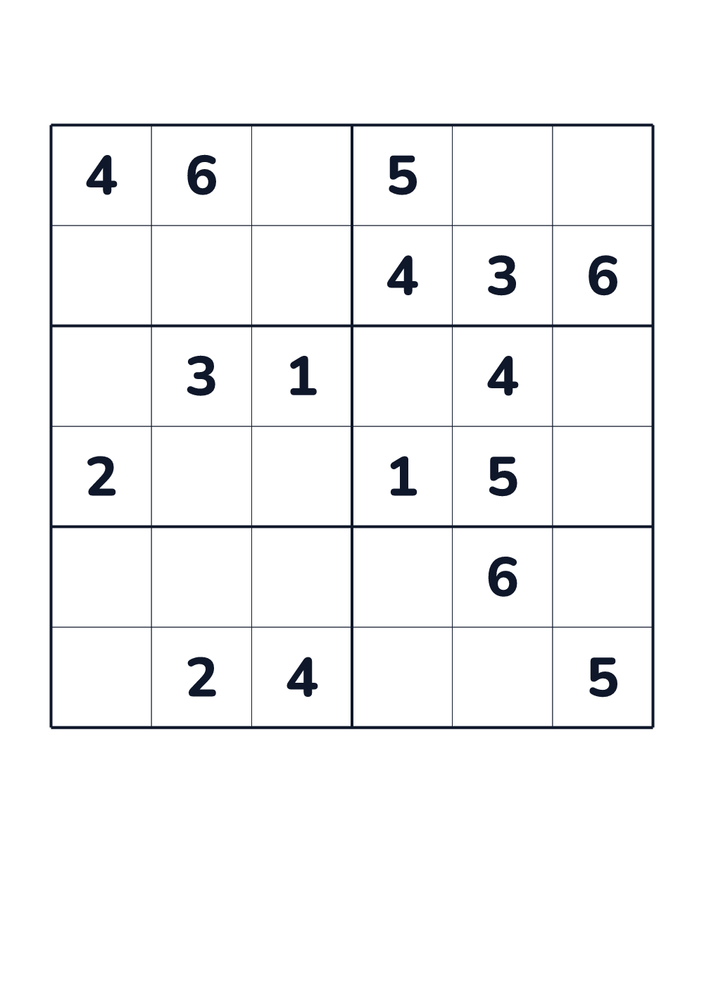 Sudoku für Kinder — schwer #69