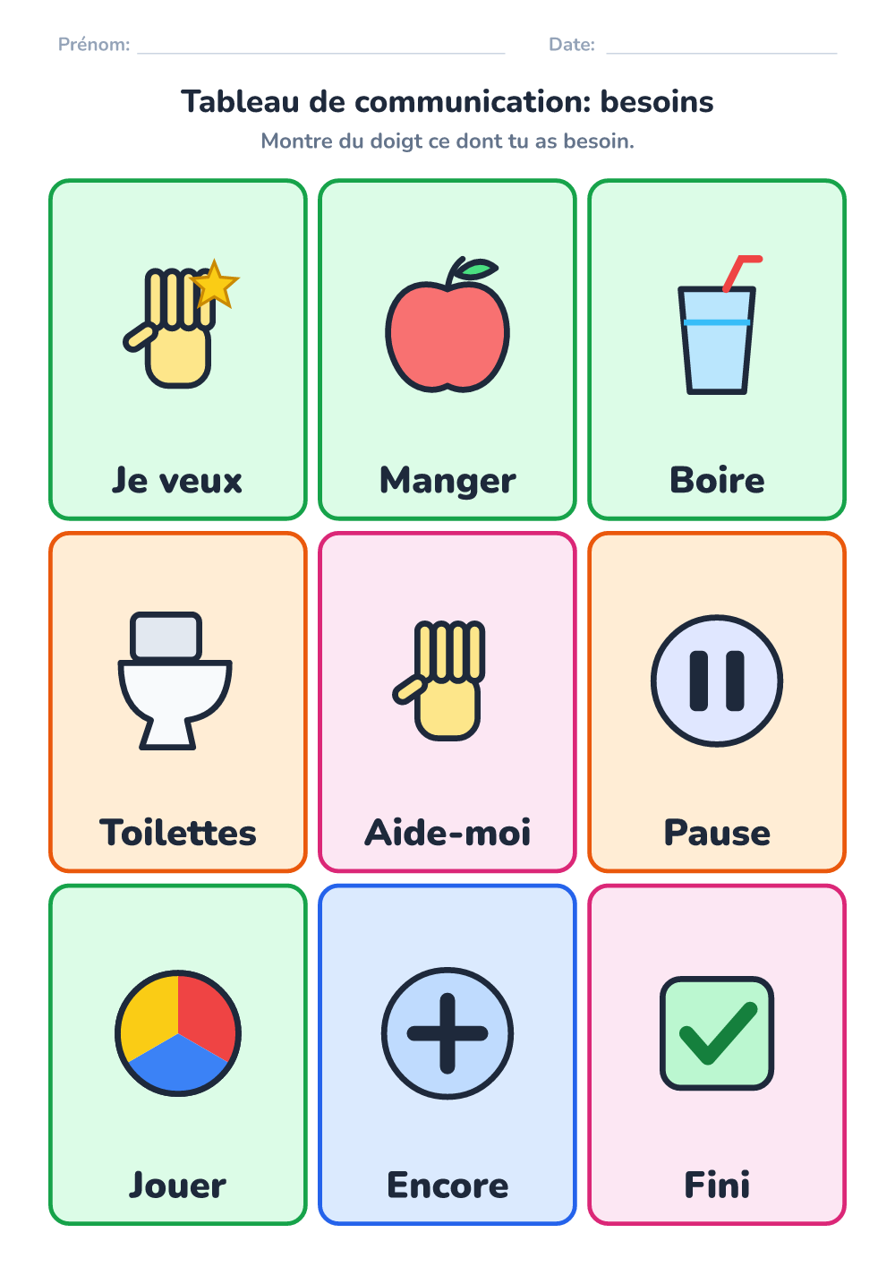 Tableau de communication — besoins (moyen, à imprimer)