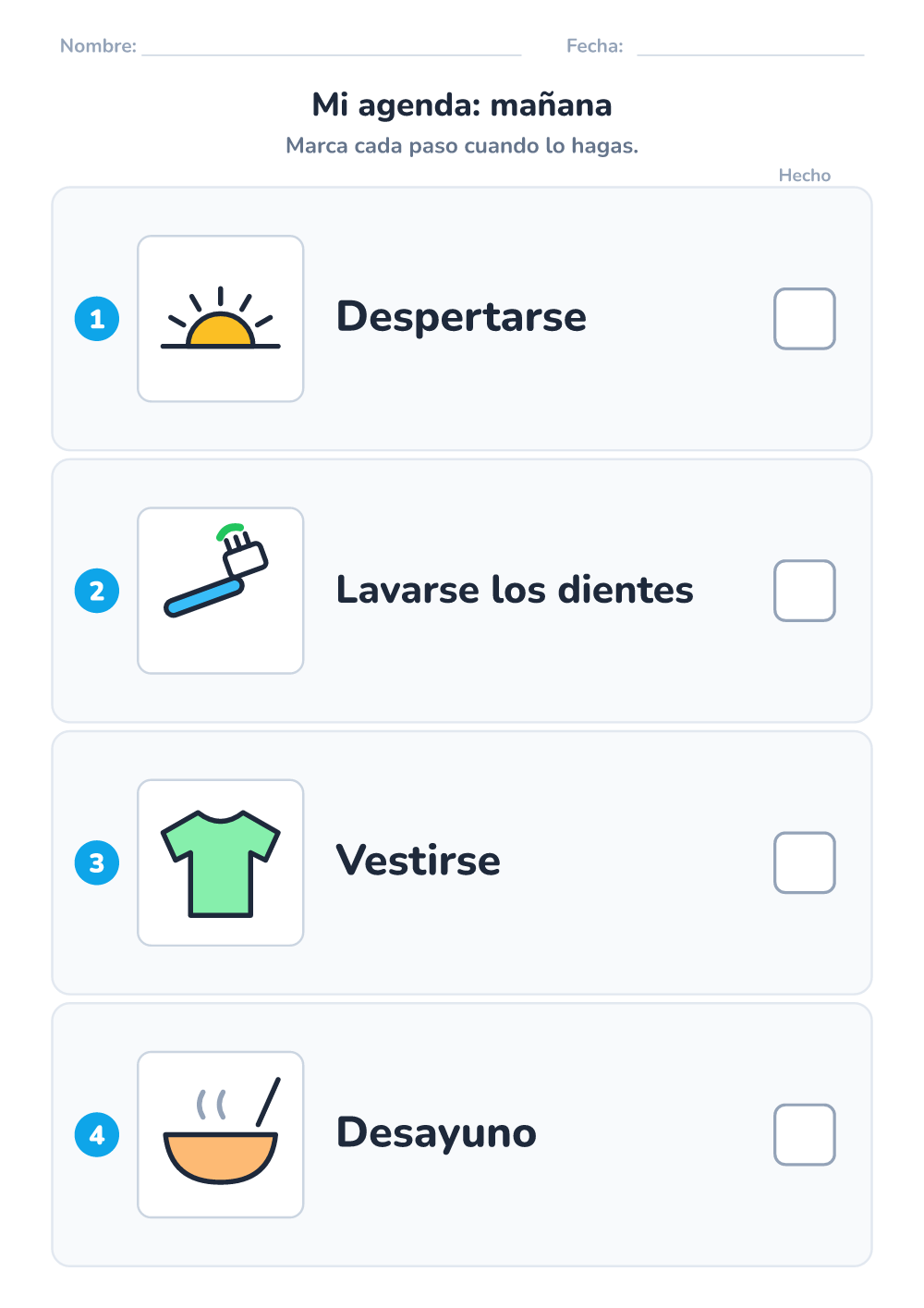 Agenda visual — mañana (fácil, para imprimir)