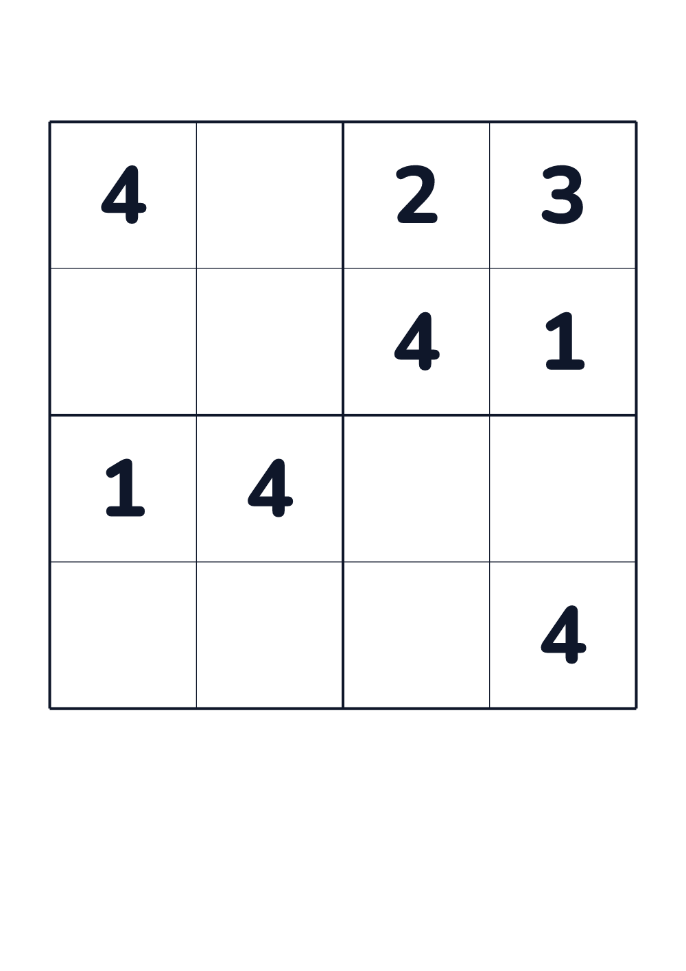 Sudoku for kids — easy #215