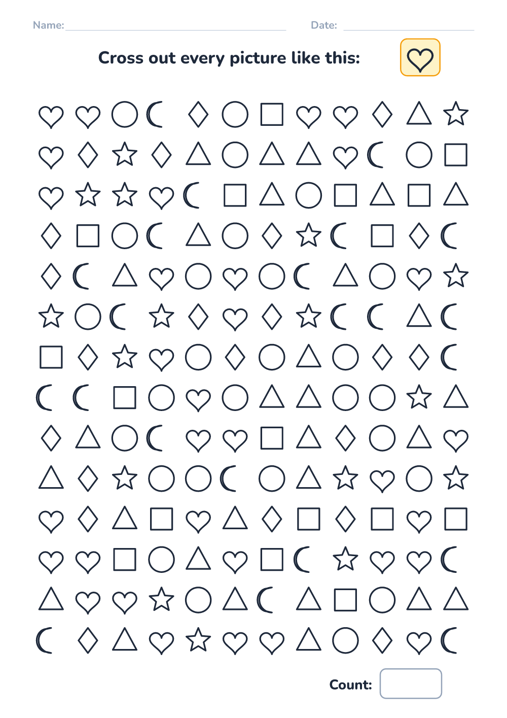 Find and cross out (hard, printable)