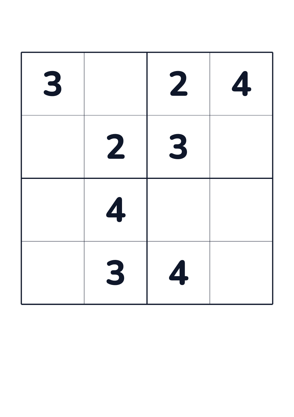 Sudoku dla dzieci — łatwy #18