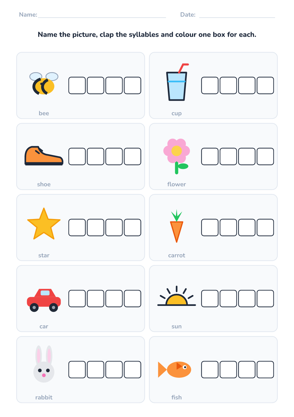 Count the syllables (hard, printable)