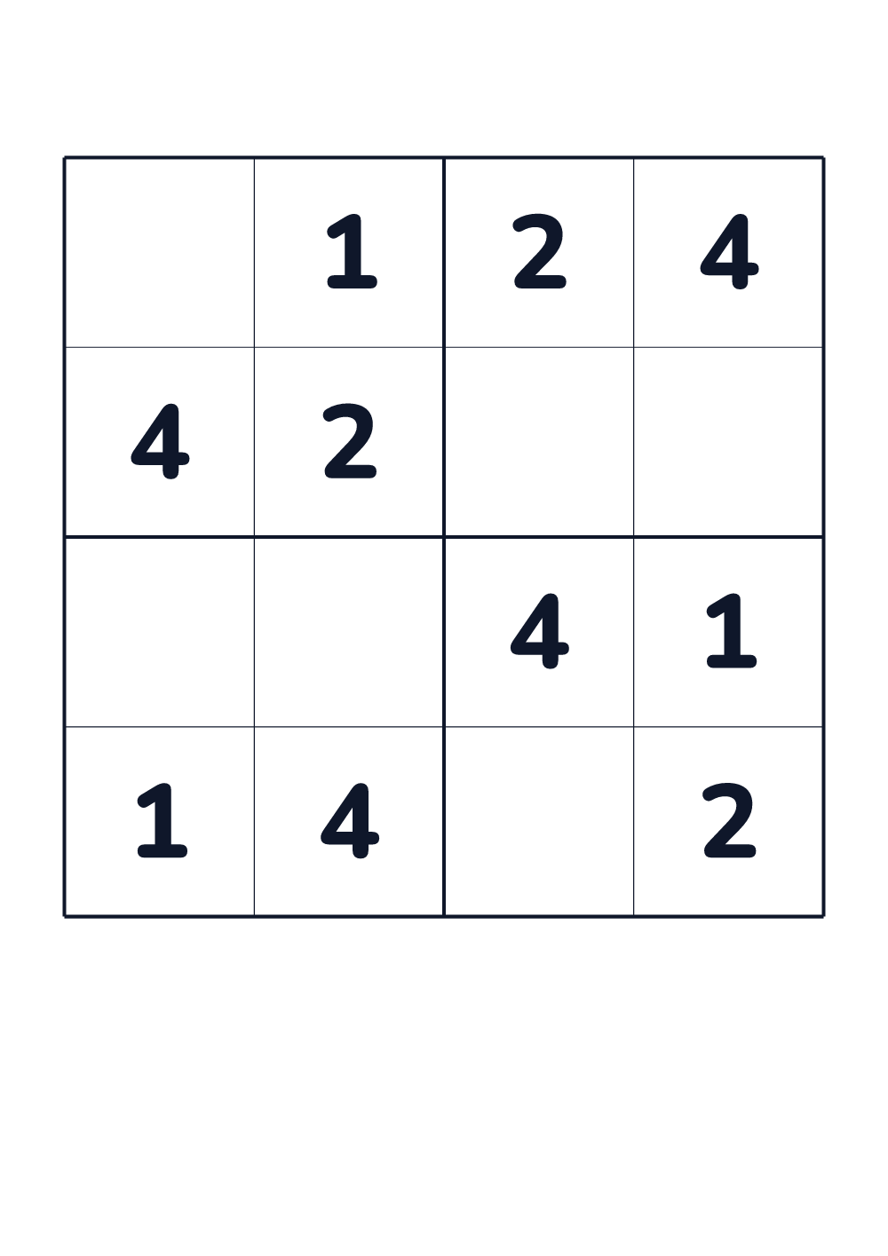 Sudoku para niños — muy fácil #659
