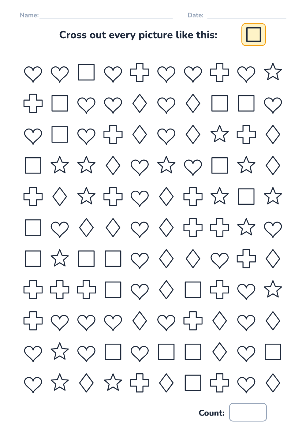 Find and cross out (medium, printable)