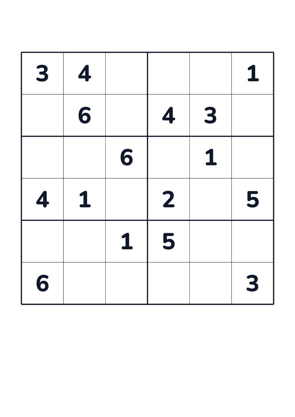 Sudoku für Kinder — schwer #707