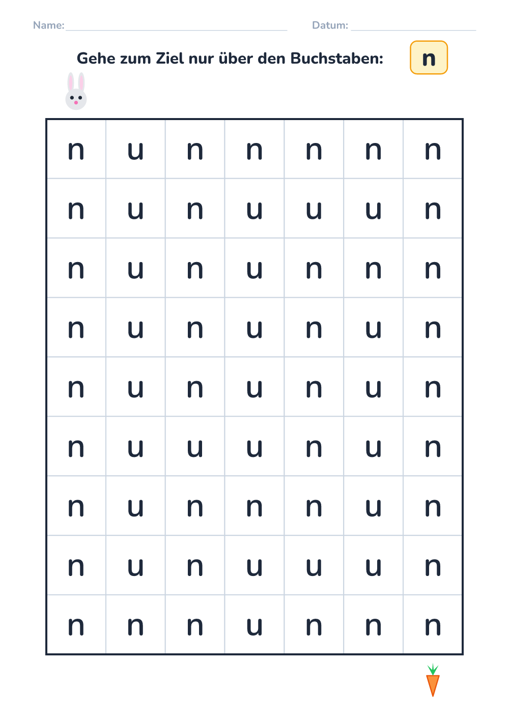 Buchstaben-Labyrinth