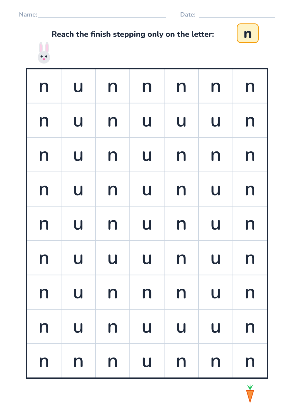 Letter maze