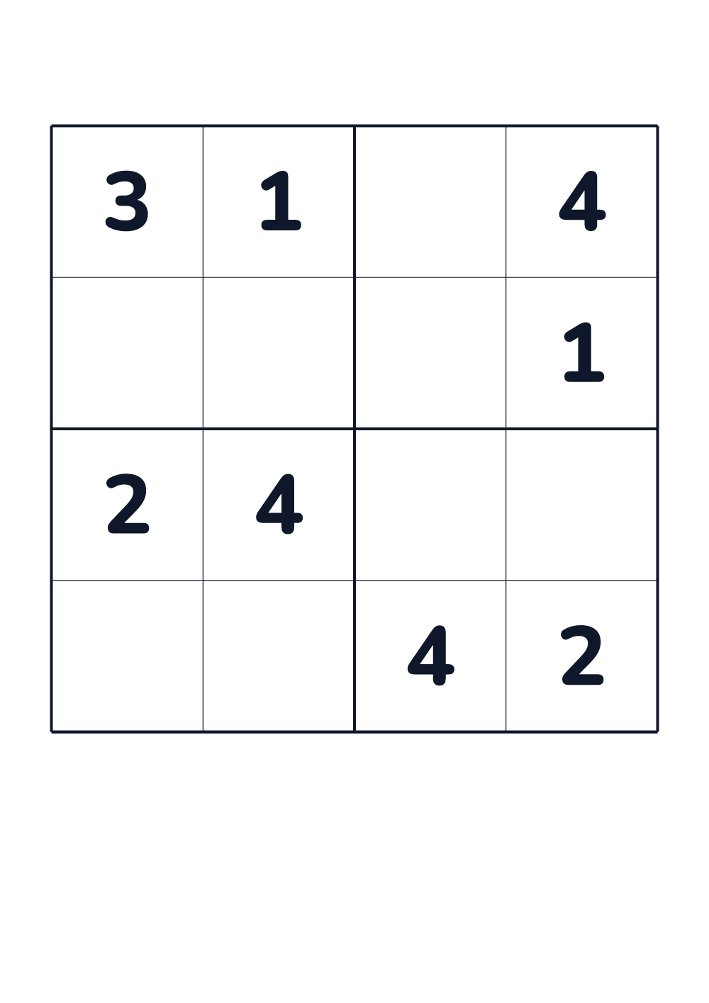 Sudoku dla dzieci — łatwy #249
