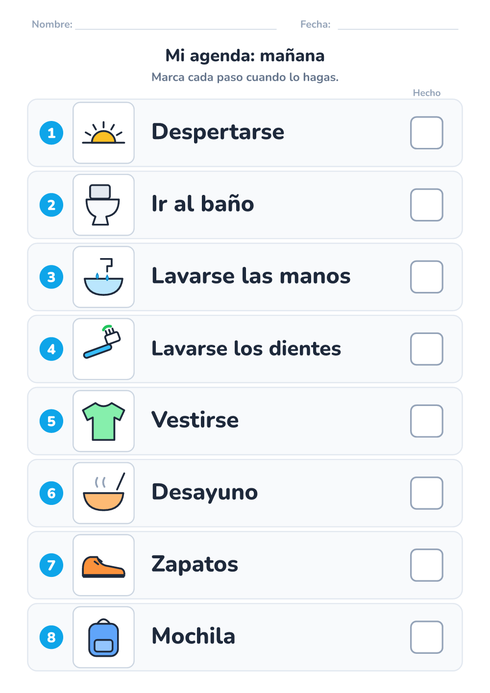 Agenda visual — mañana (difícil, para imprimir)