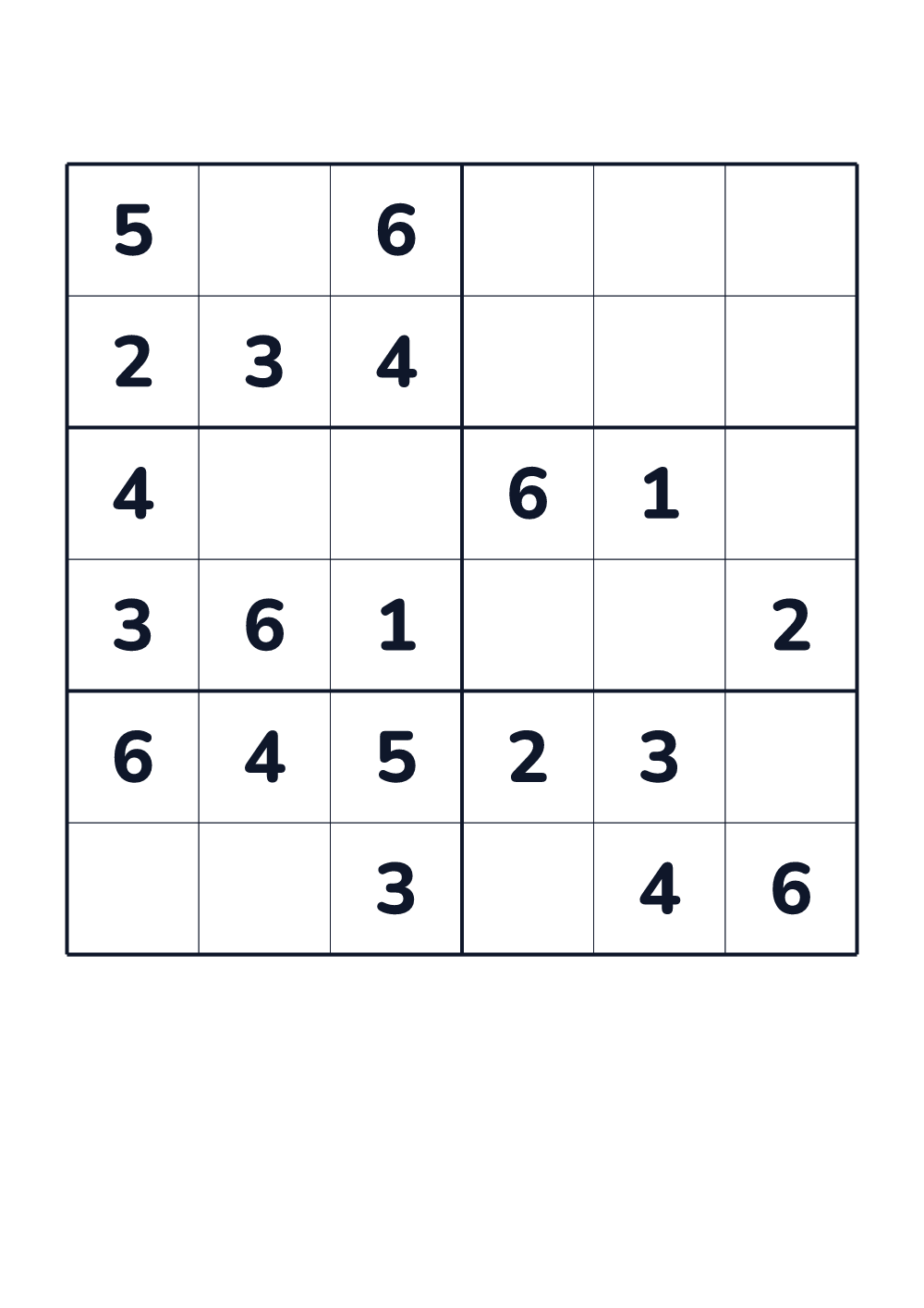 Sudoku pour enfants — moyen #379