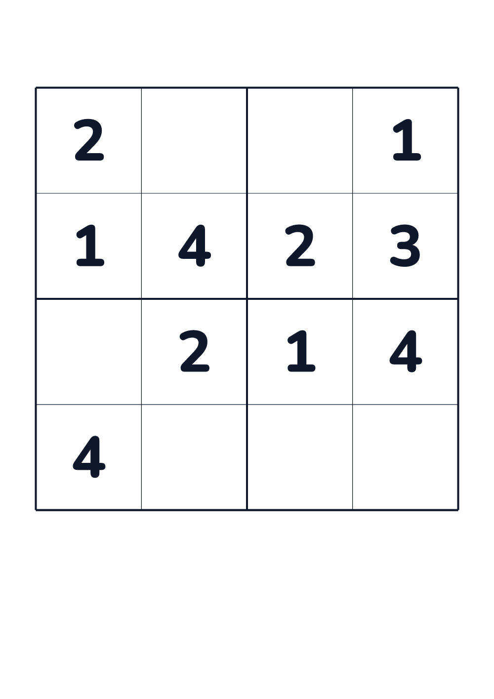 Sudoku para niños — muy fácil #475