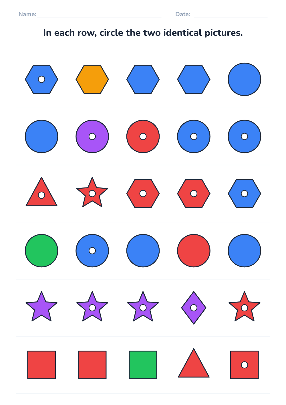 Find the matching pair (medium, printable)