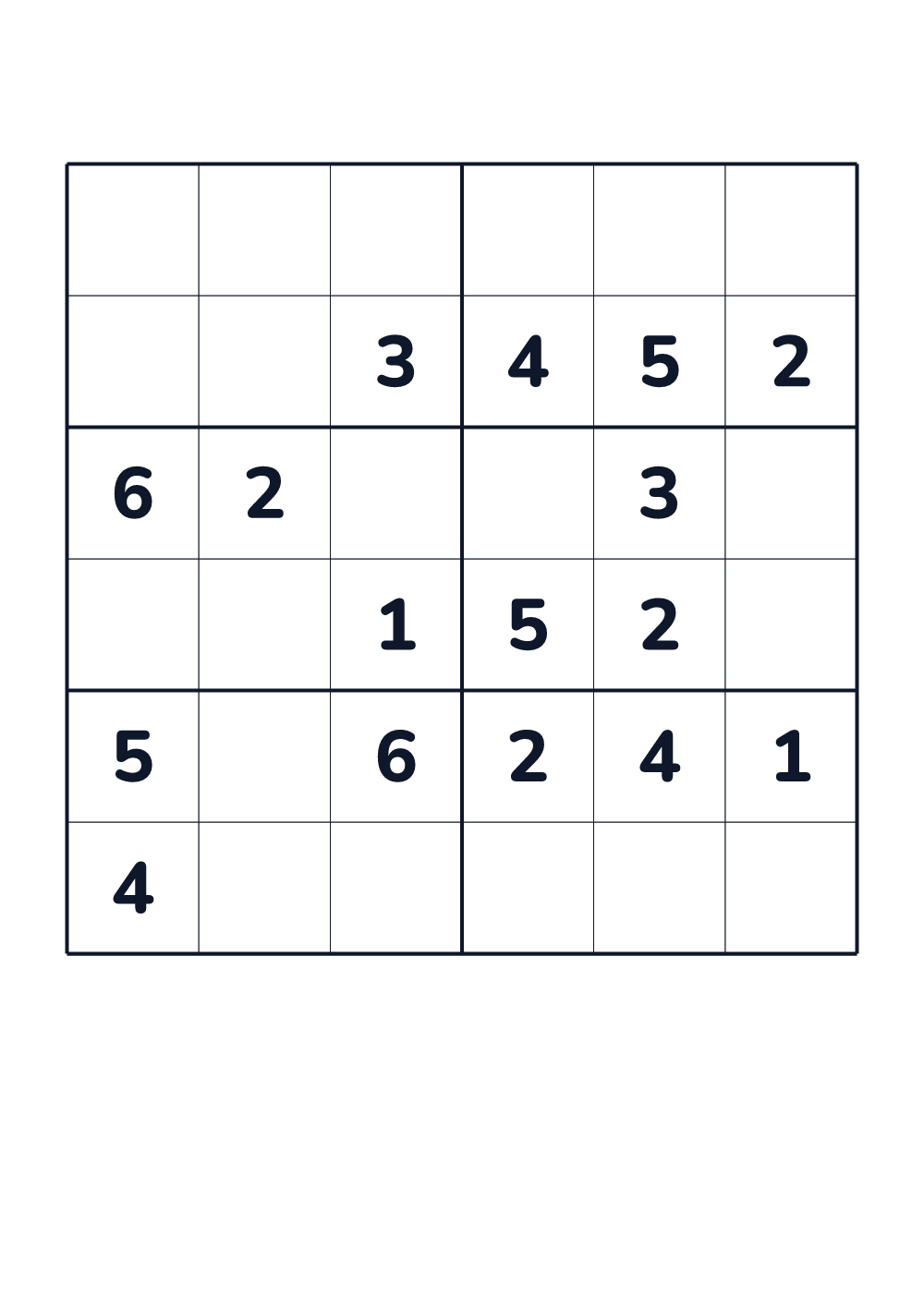 Sudoku para niños — difícil #619