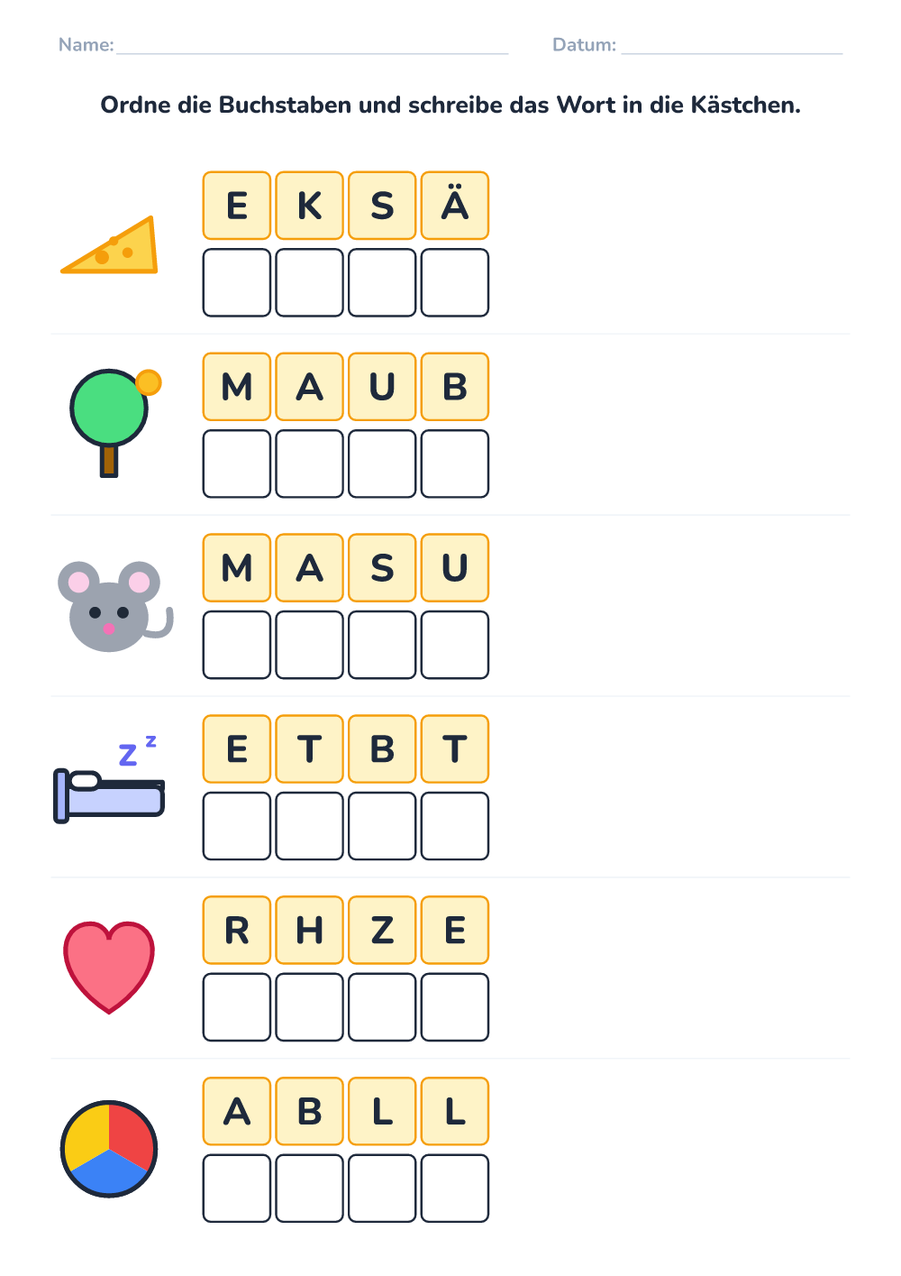 Buchstabensalat