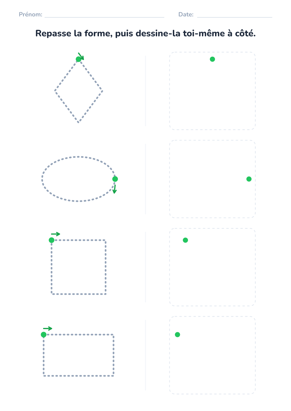 Tracer les formes (moyen, à imprimer)