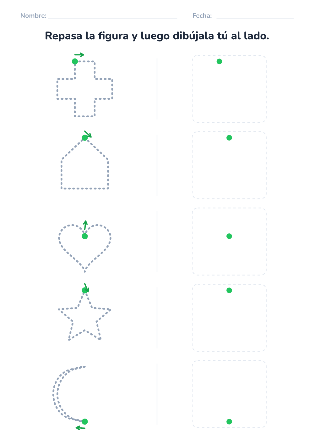 Trazar figuras (difícil, para imprimir)