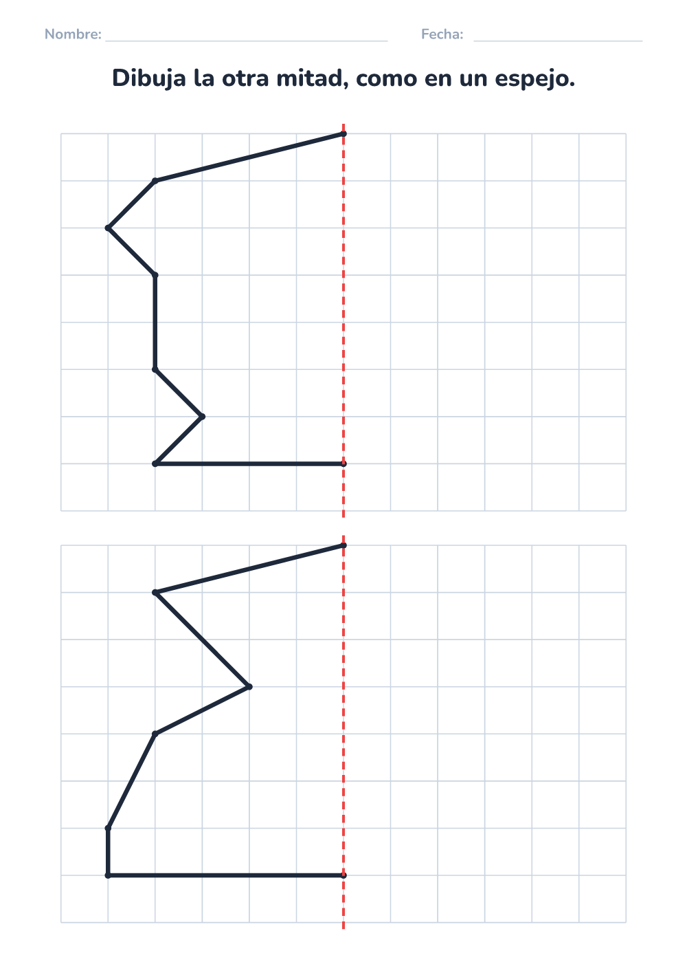 Dibujo simétrico (difícil, para imprimir)
