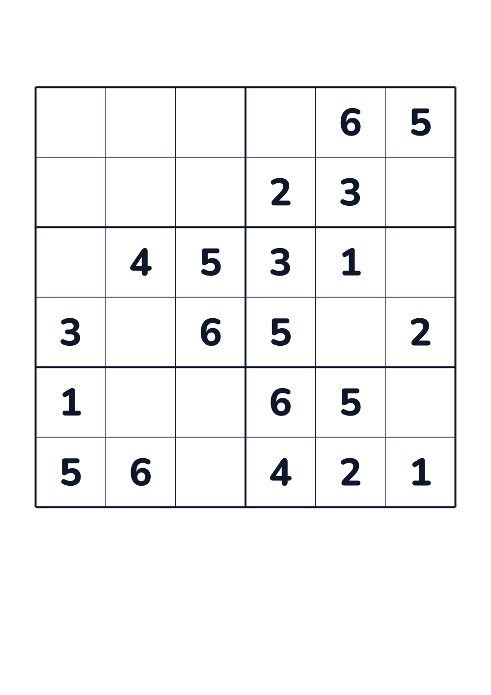 Sudoku dla dzieci — średni #120