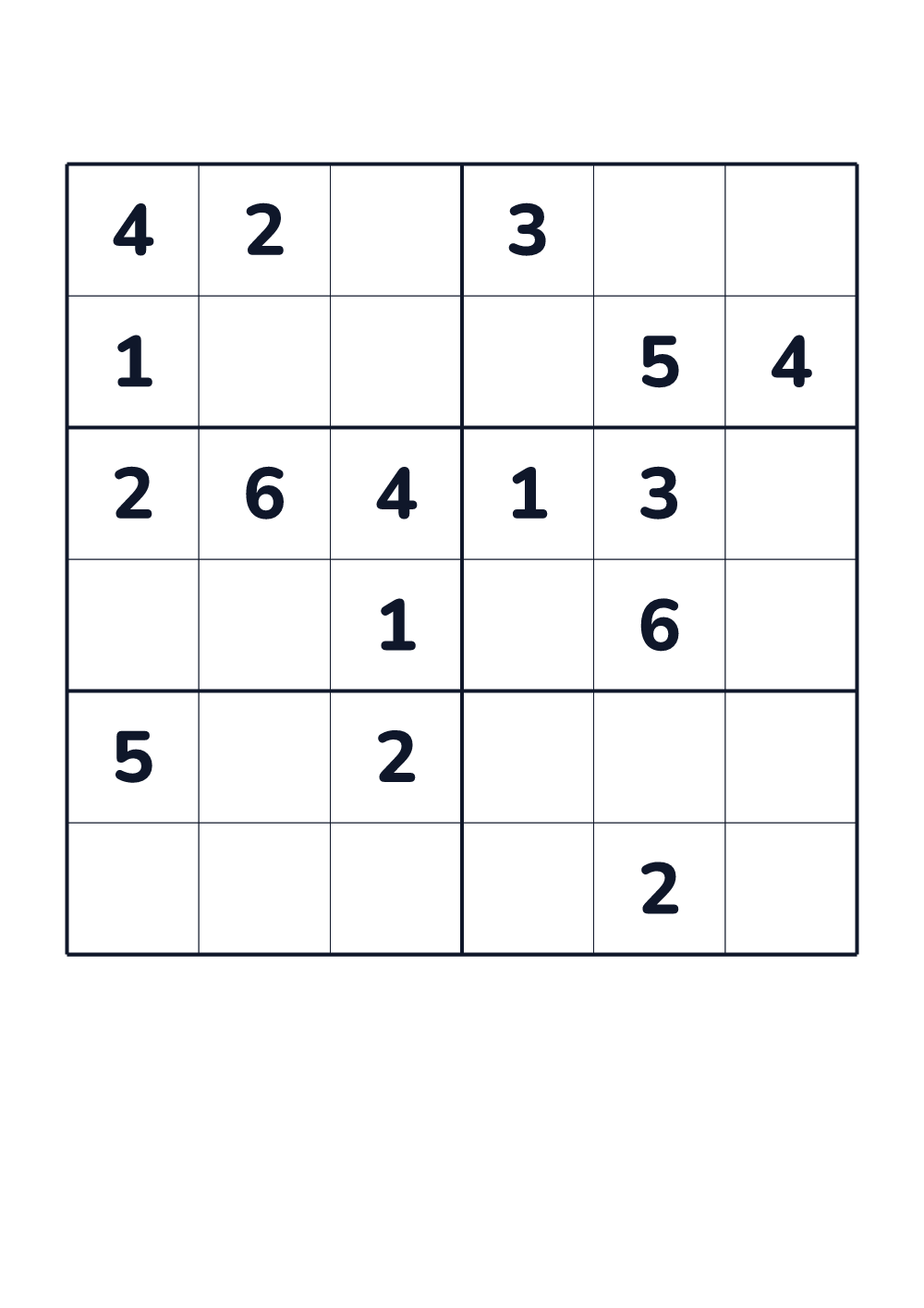 Sudoku para niños — difícil #613