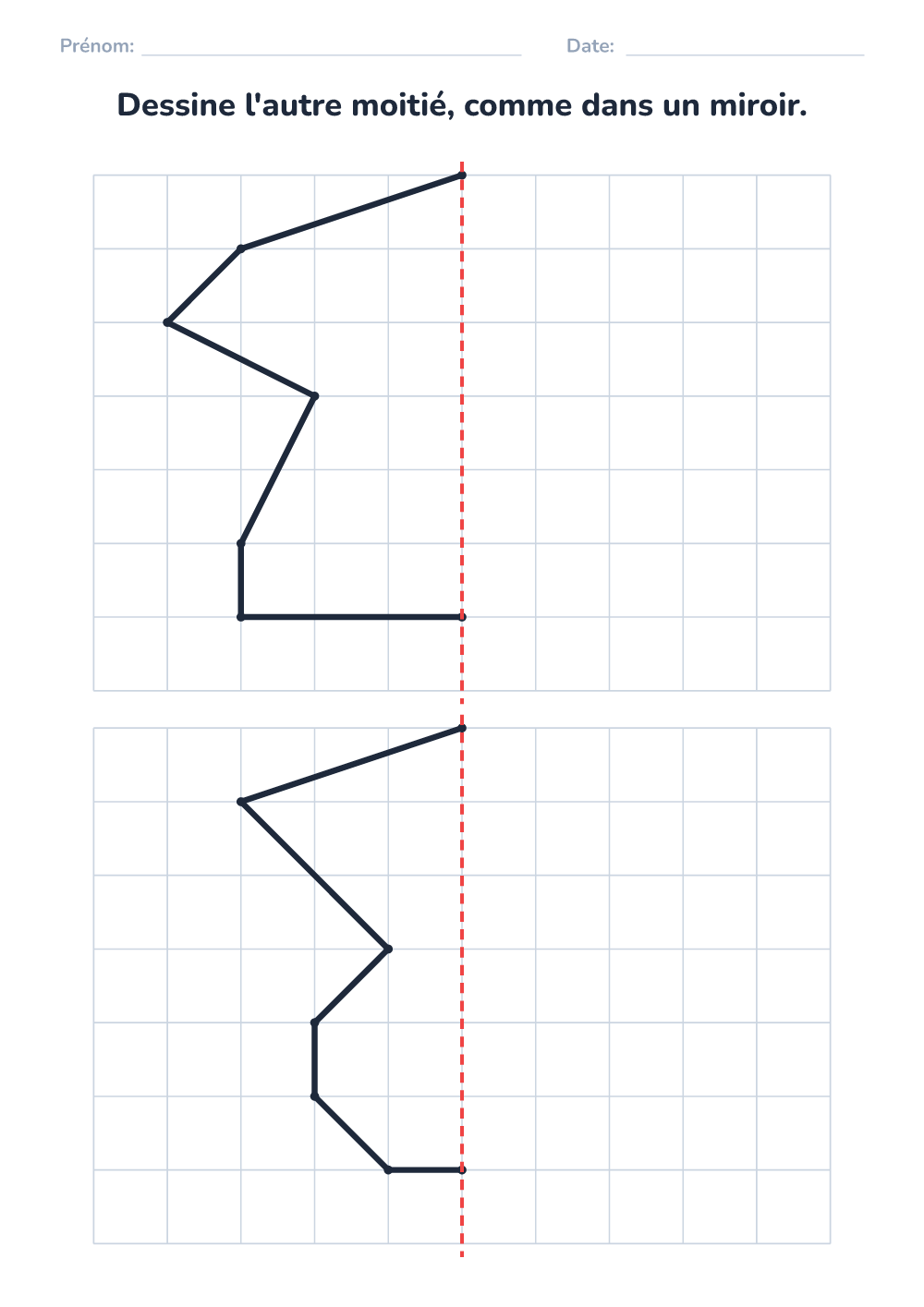 Dessin symétrique (moyen, à imprimer)
