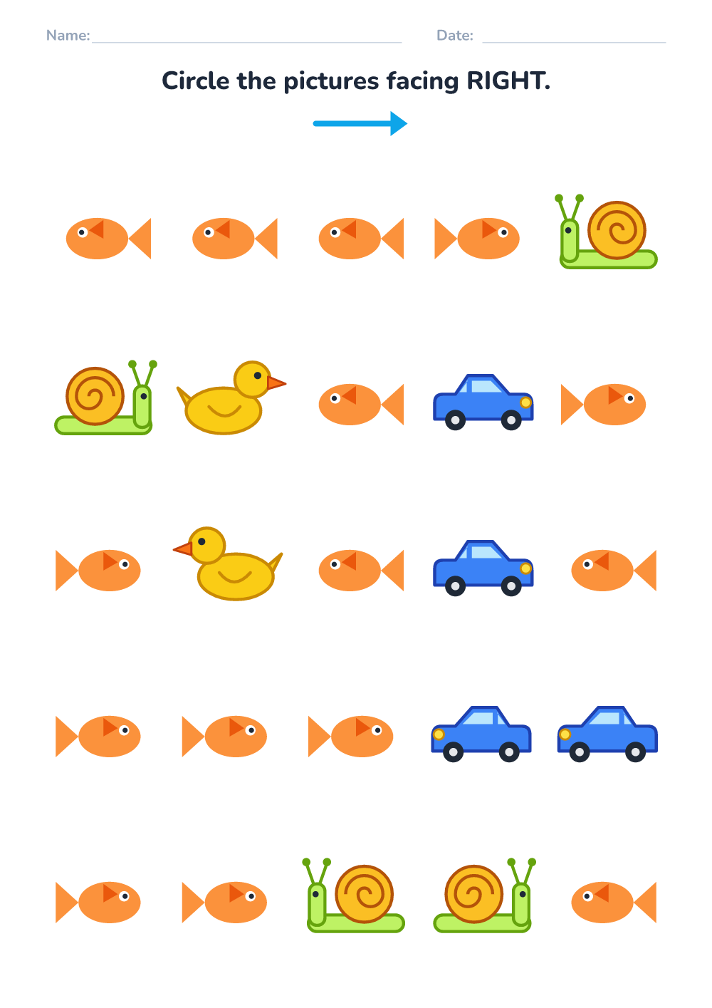 Left or right? (medium, printable)