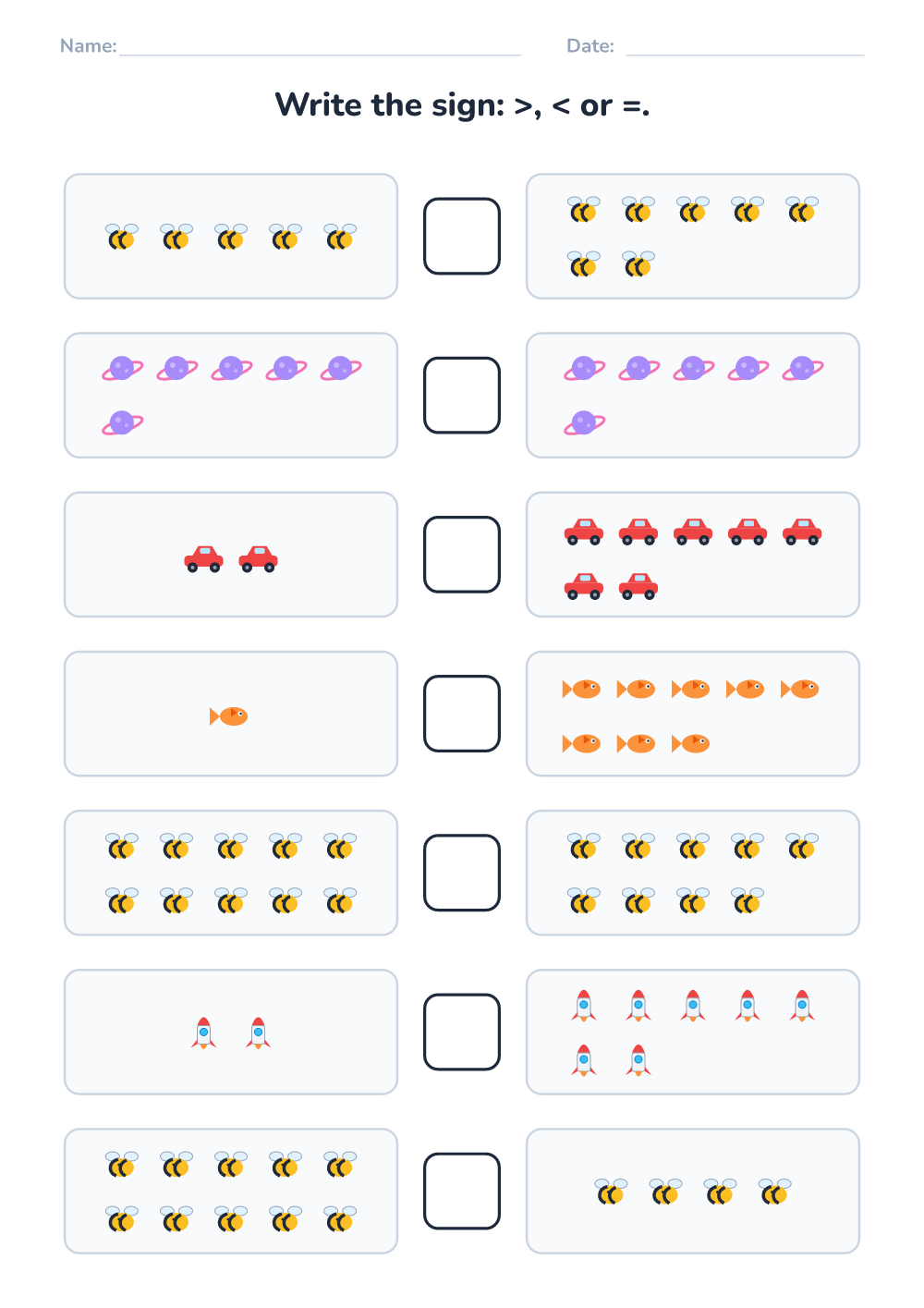 Which is more? (medium, printable)