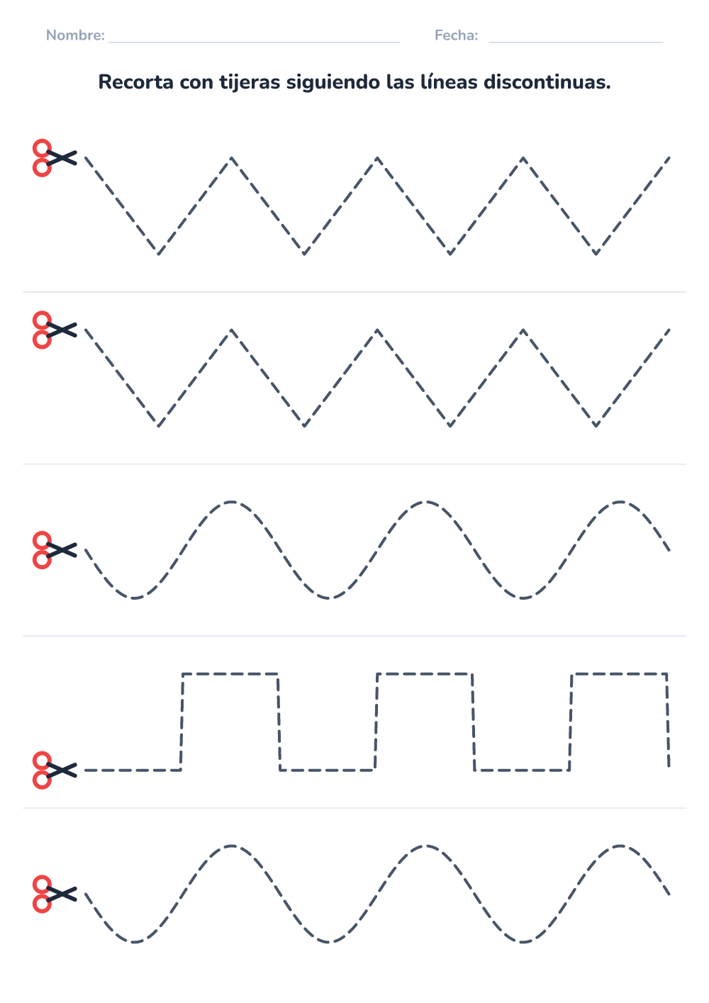 Practicar con tijeras (medio, para imprimir)