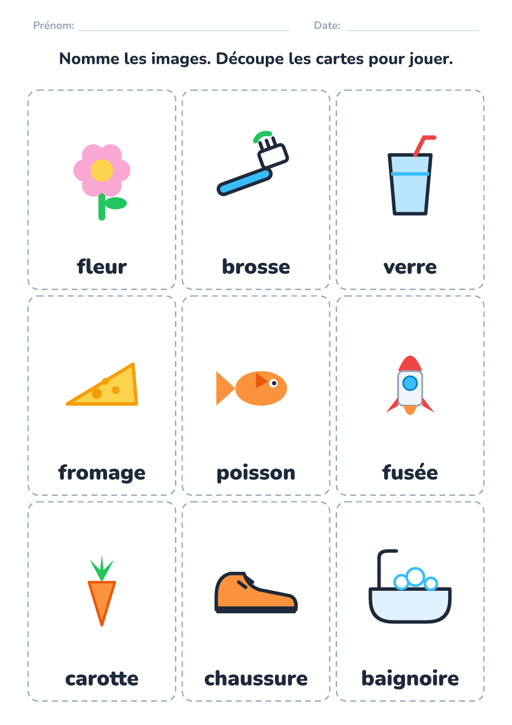 Imagier à nommer (moyen, à imprimer)