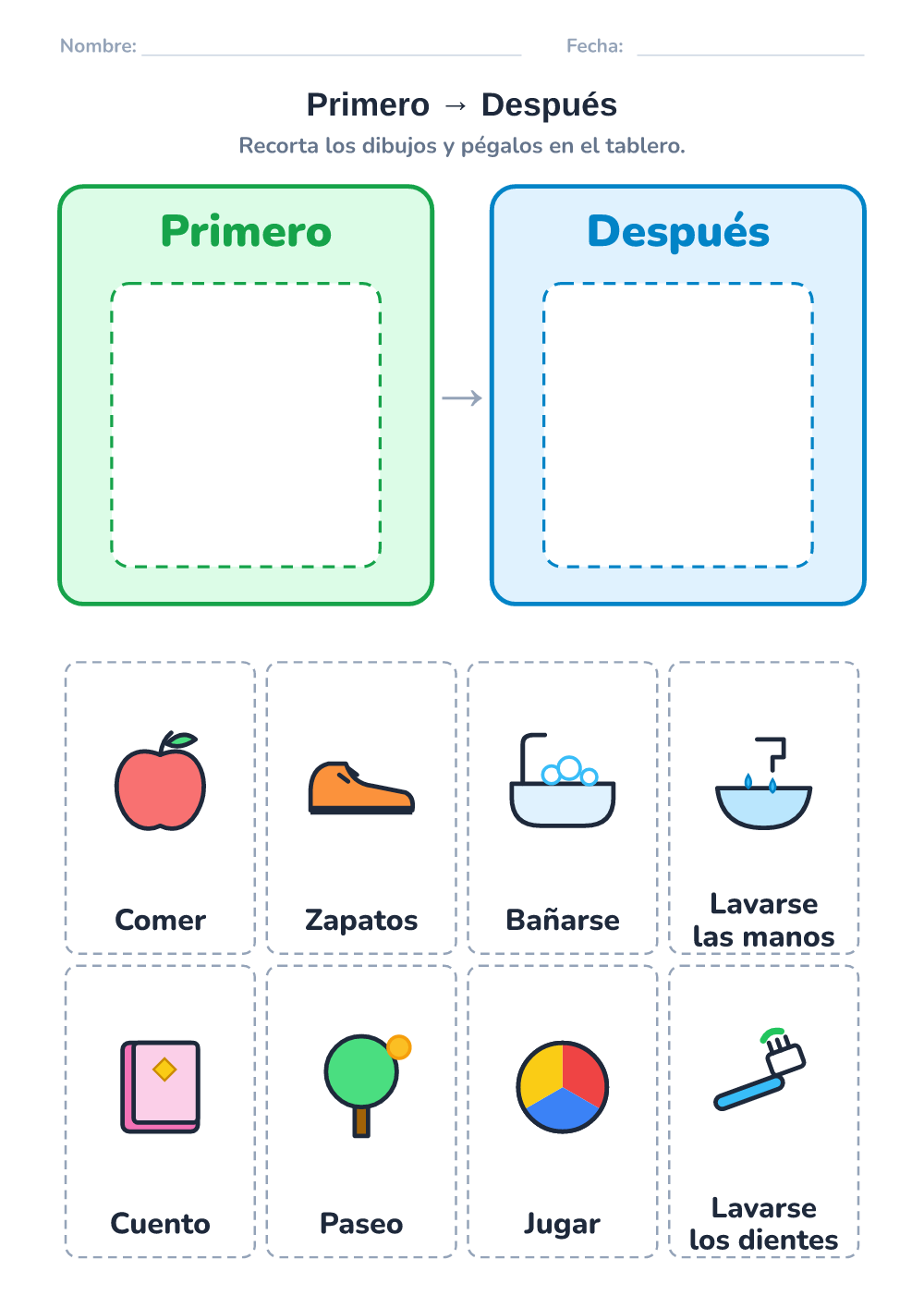 Agenda visual — primero – después (medio, para imprimir)