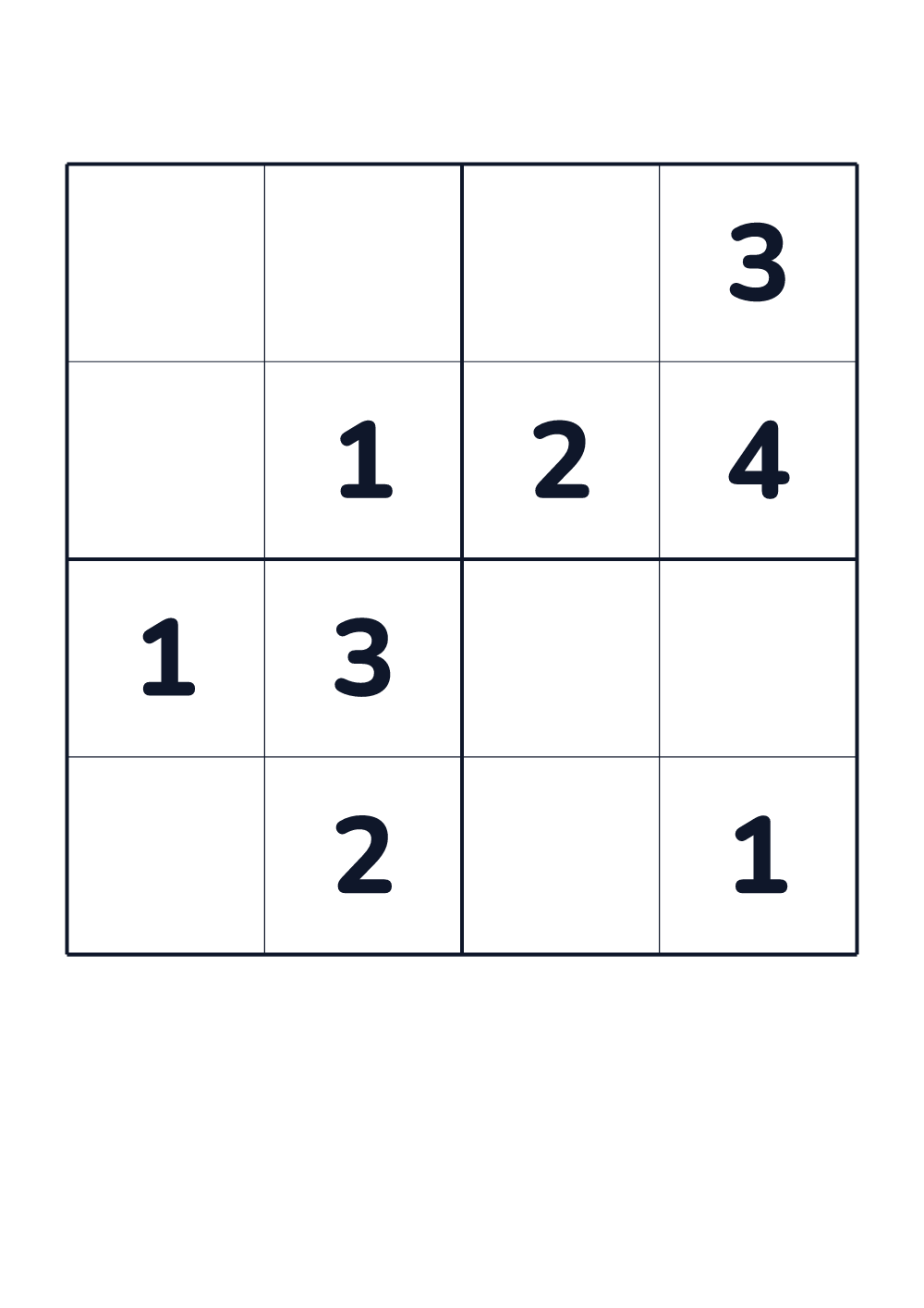 Sudoku pour enfants — facile #720