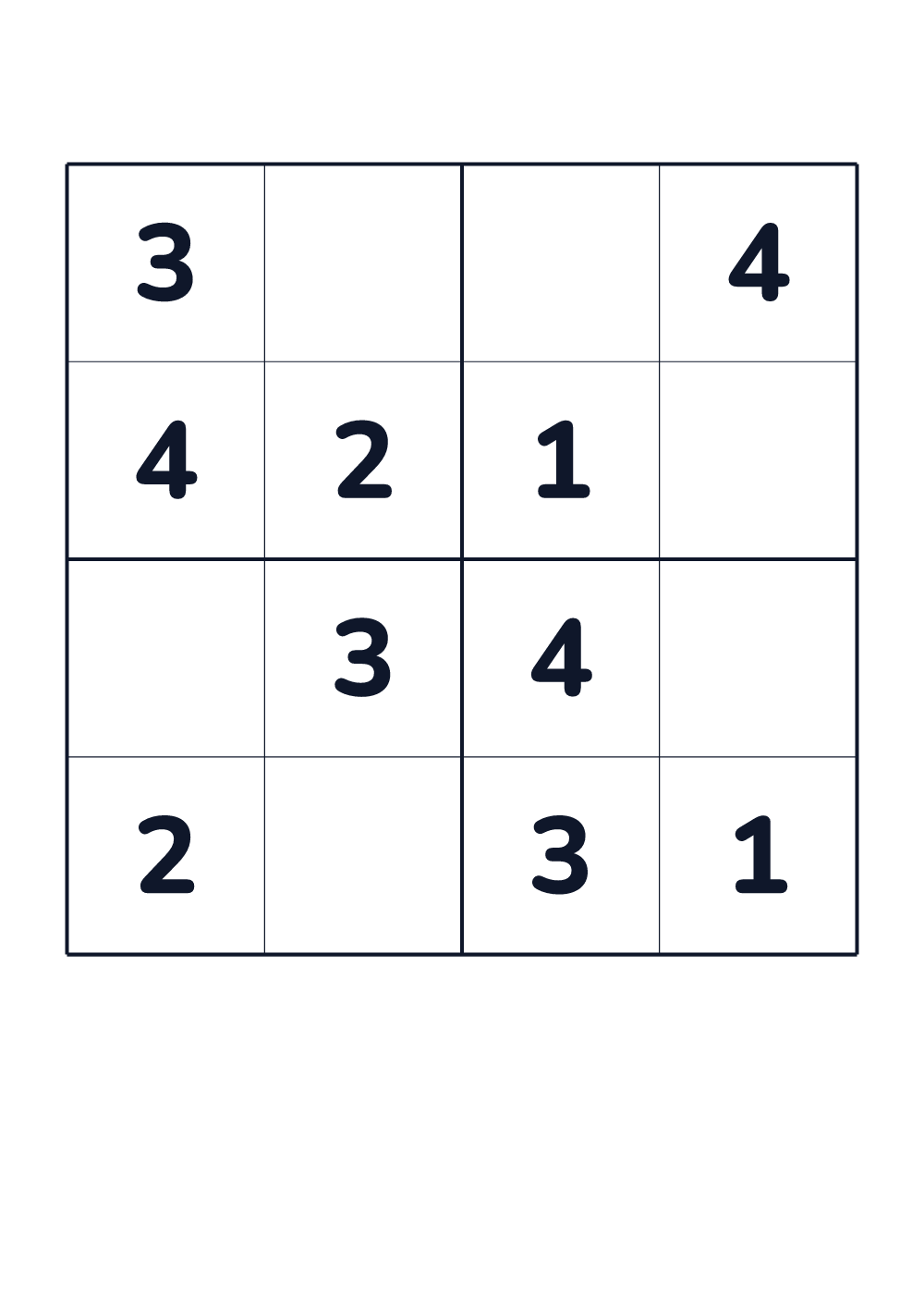 Sudoku para niños — muy fácil #365