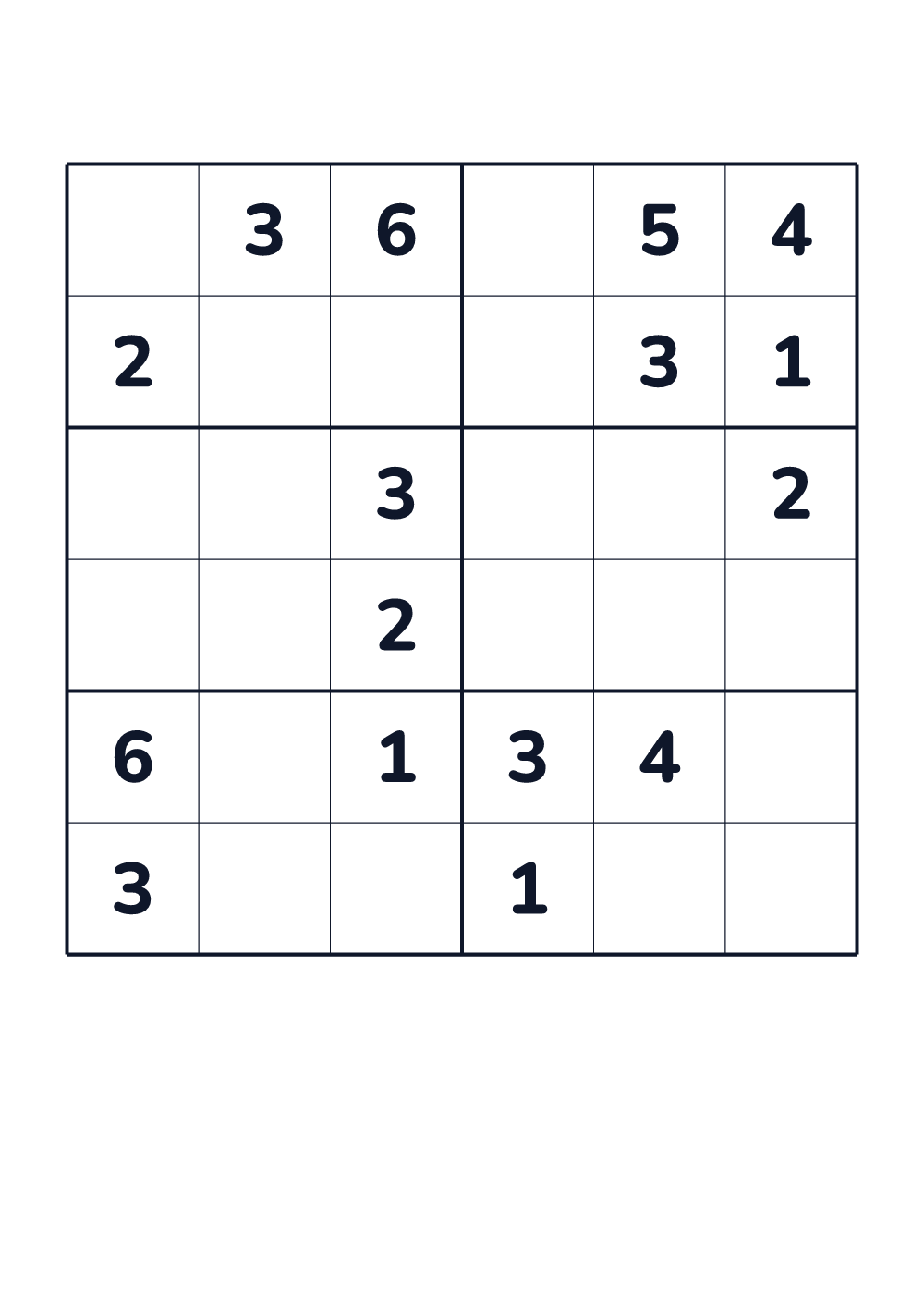 Sudoku für Kinder — schwer #201
