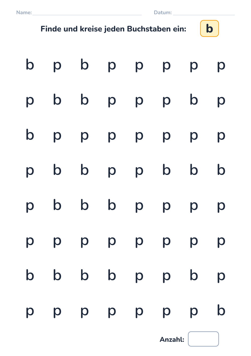Buchstaben unterscheiden
