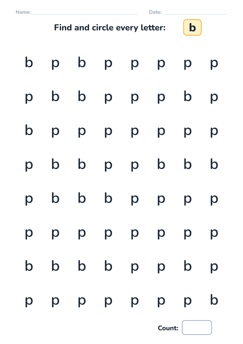 Letter discrimination