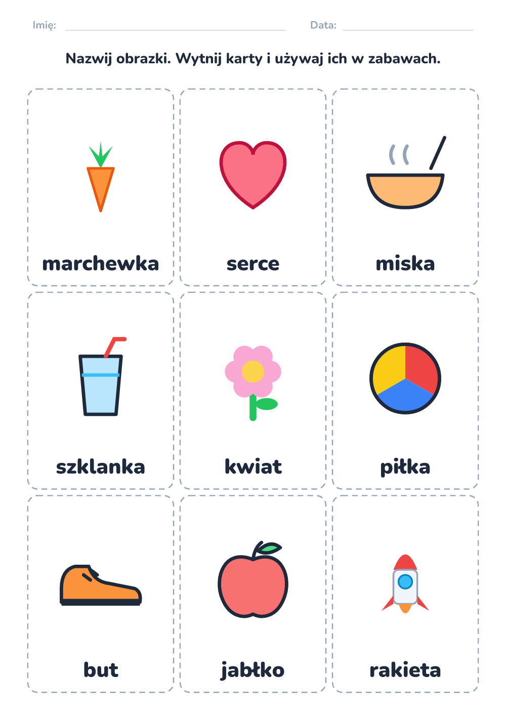 Obrazki do nazywania (średni, do druku)